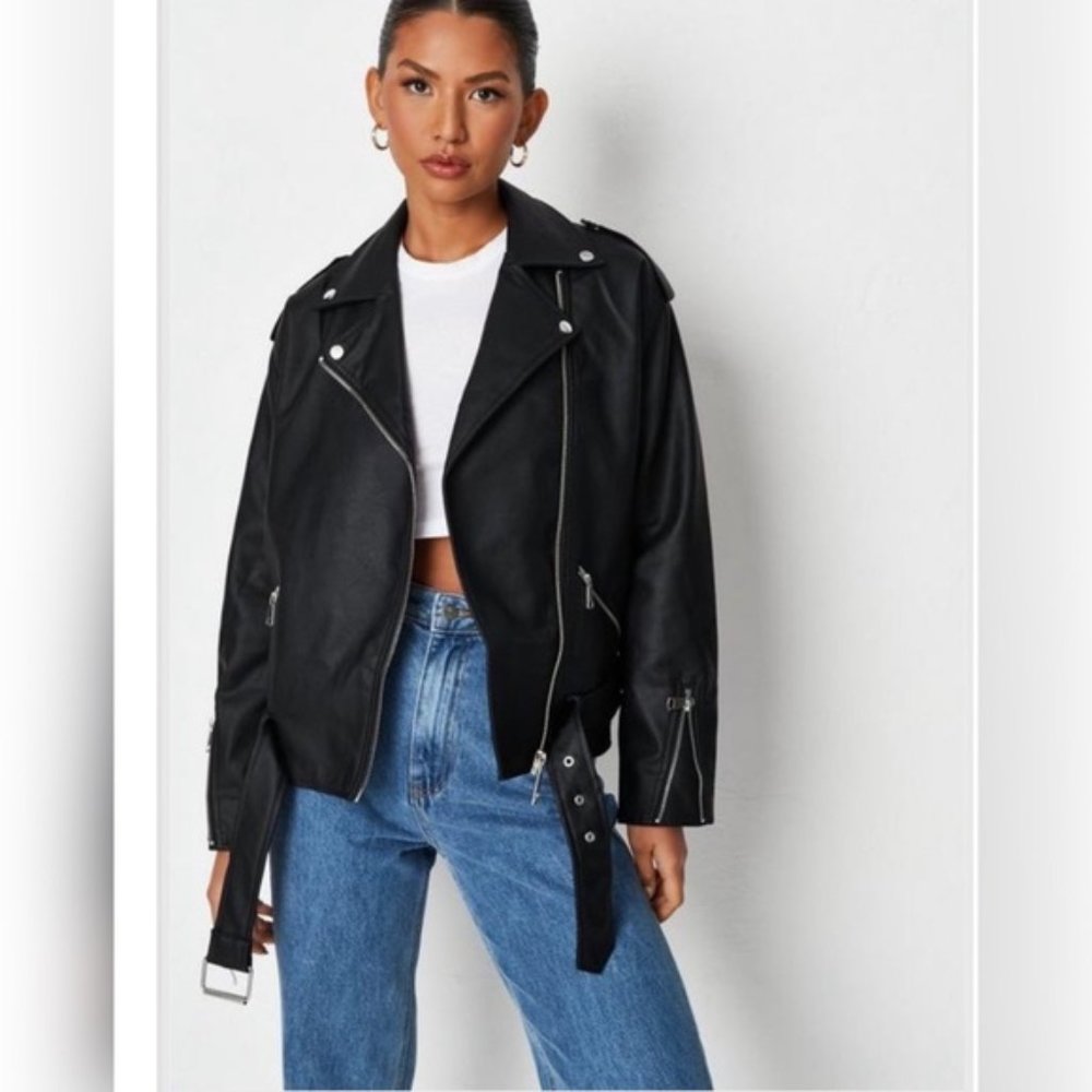 Missguided + Black Biker Jacket